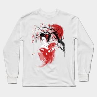 Red geisha Long Sleeve T-Shirt